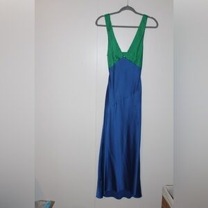 Blue sateen dress